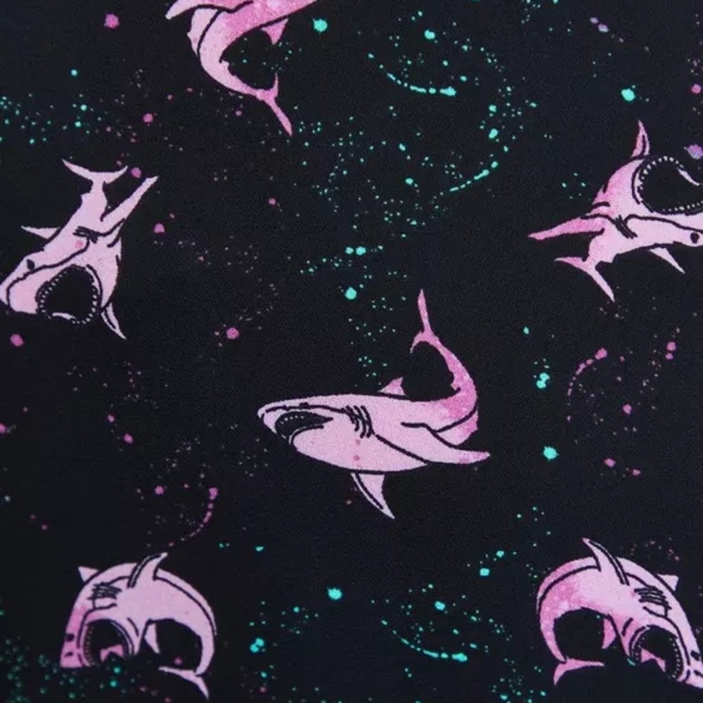 Like New Torrid Universal Jaws Georgette Blouse Shark Print - Picture 3 of 11